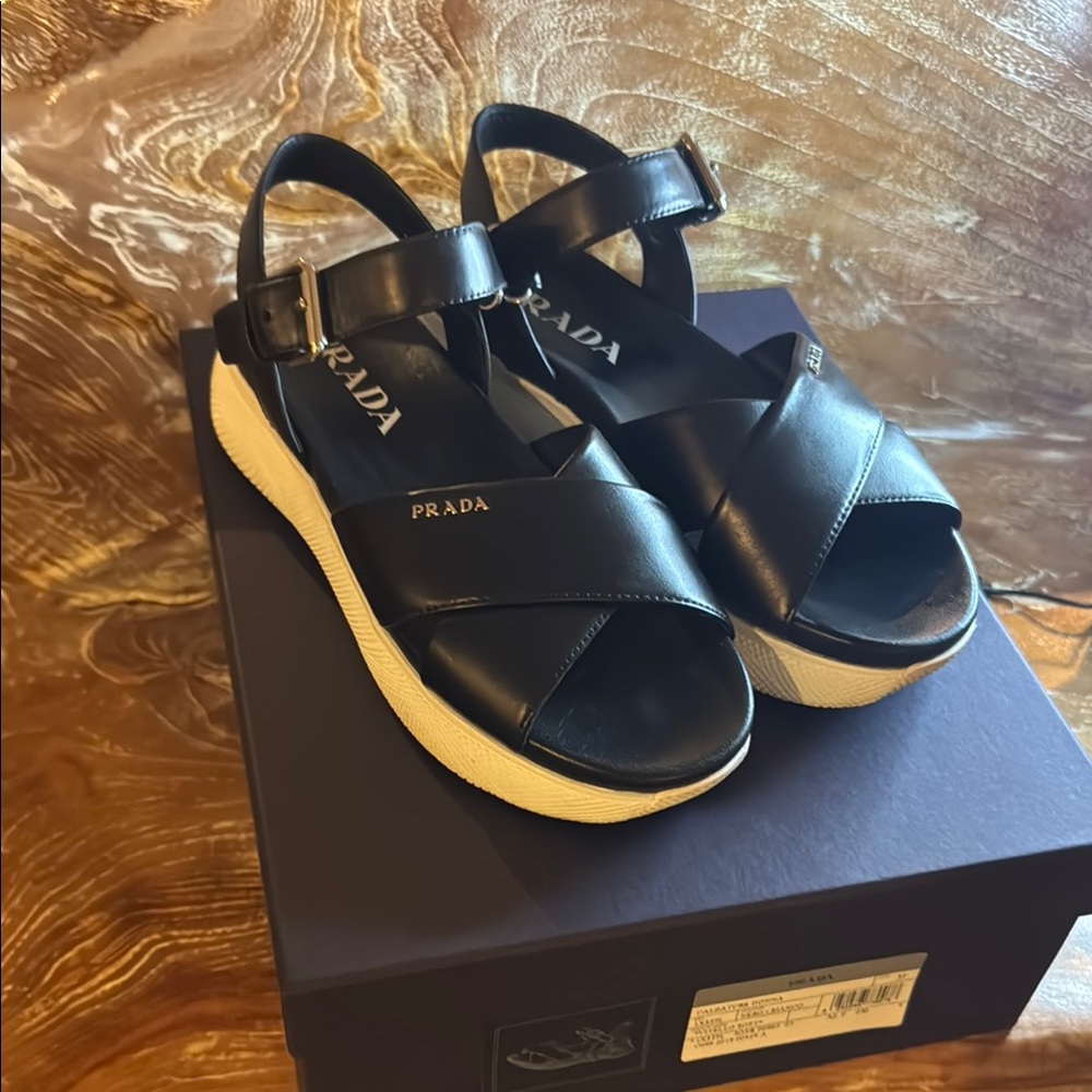 Authentic Prada Women's Black Sandals